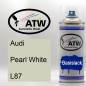 Preview: Audi, Pearl White, L87: 400ml Sprühdose, von ATW Autoteile West.